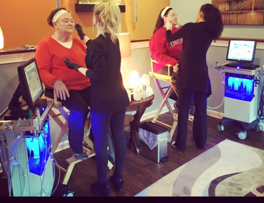 Private wellness gathering at Salt Spa Haven for relaxation and connection.