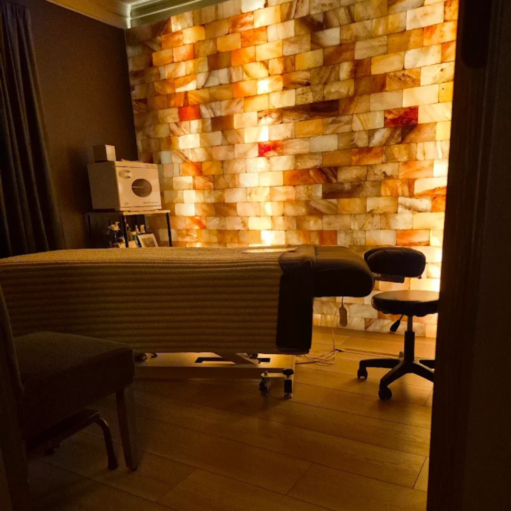 Massage therapy room at Salt Spa Haven
