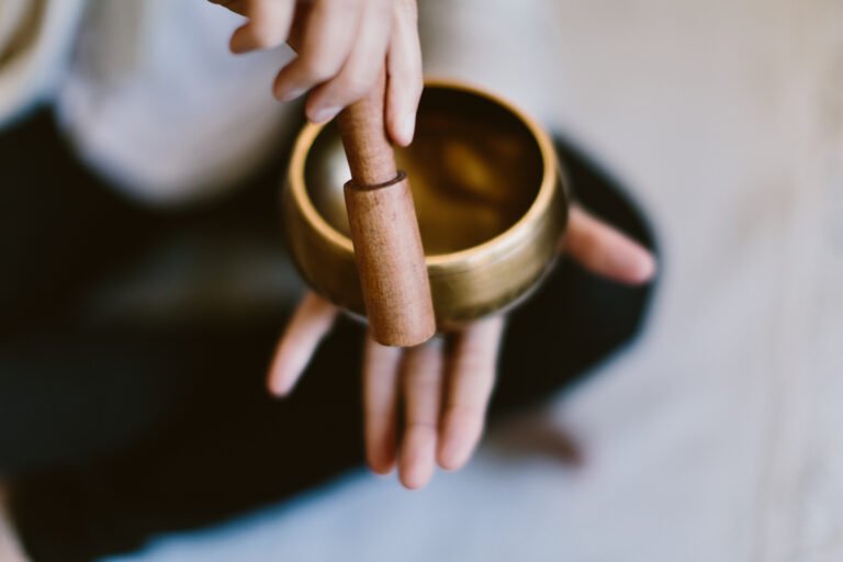 Tibetan singing bowl used during sound immersion experience