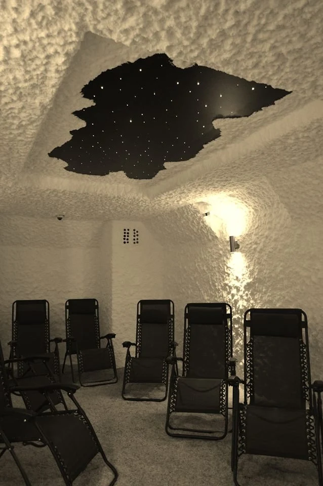 Himalayan salt therapy room at Salt Spa Haven
